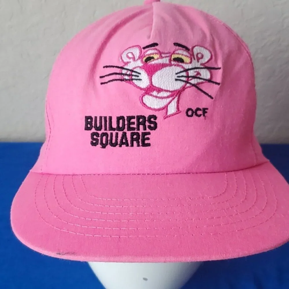VTG Builders Square Pink Panther Snapback Cap Hat